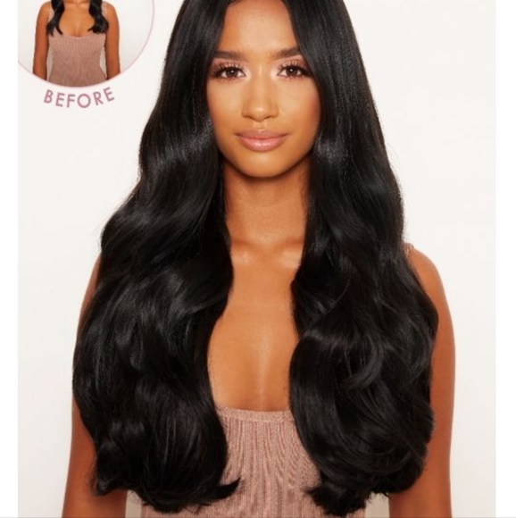 Lullabellz black 22 inches synthetic hair extensions - Picture 1 of 7